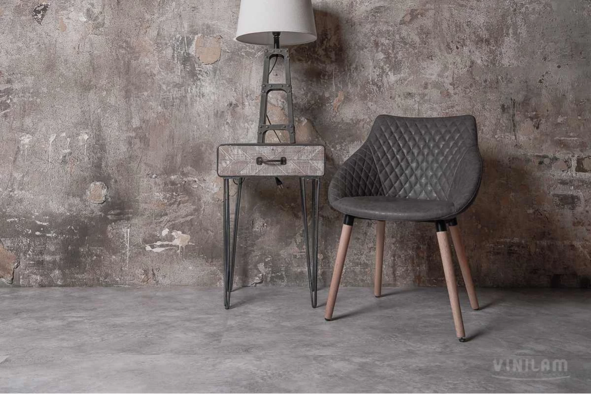 Виниловые полы Виниловый ламинат Vinilam Бетон 61606 Glue