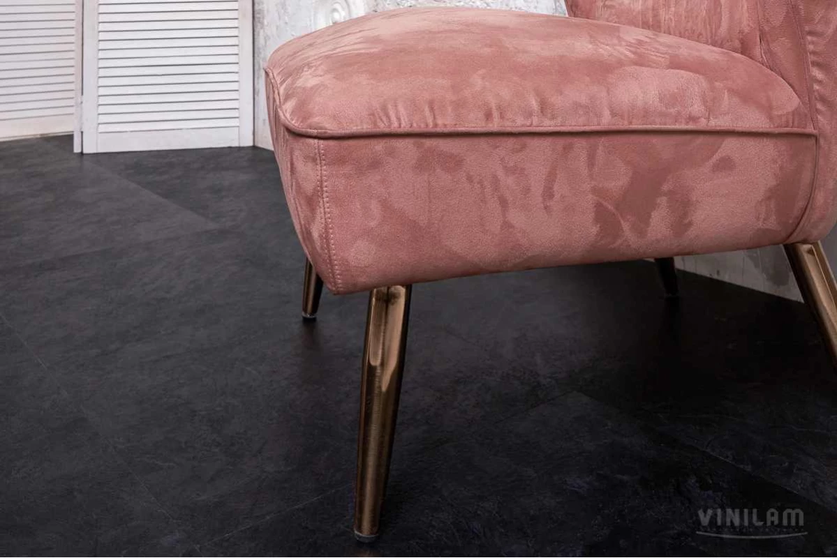 Виниловые полы Виниловый ламинат Vinilam Сланцевый Чёрный 61607 Glue