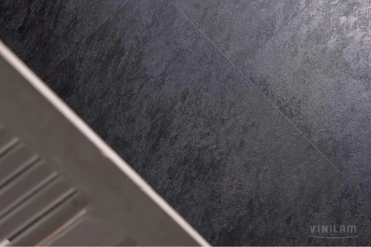 Виниловые полы Виниловый ламинат Vinilam Сланцевый Чёрный 61607 Glue