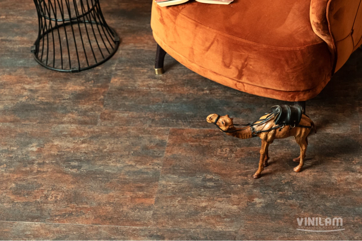 Виниловые полы Виниловый ламинат Vinilam Керамическая Сталь 71617 Glue