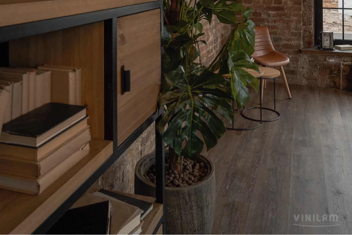 Виниловые полы Виниловый ламинат Vinilam Дуб Берн 8885-EIR Glue