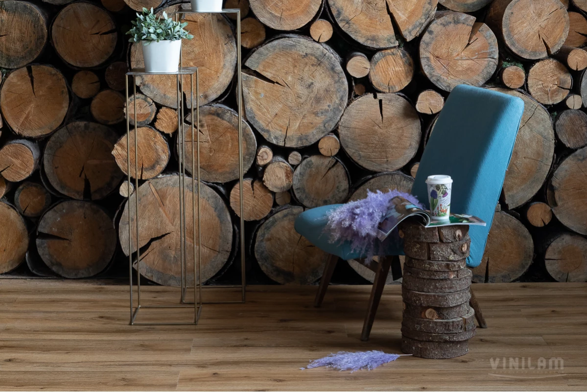 Виниловые полы Виниловый ламинат Vinilam Дуб Марбург 18222