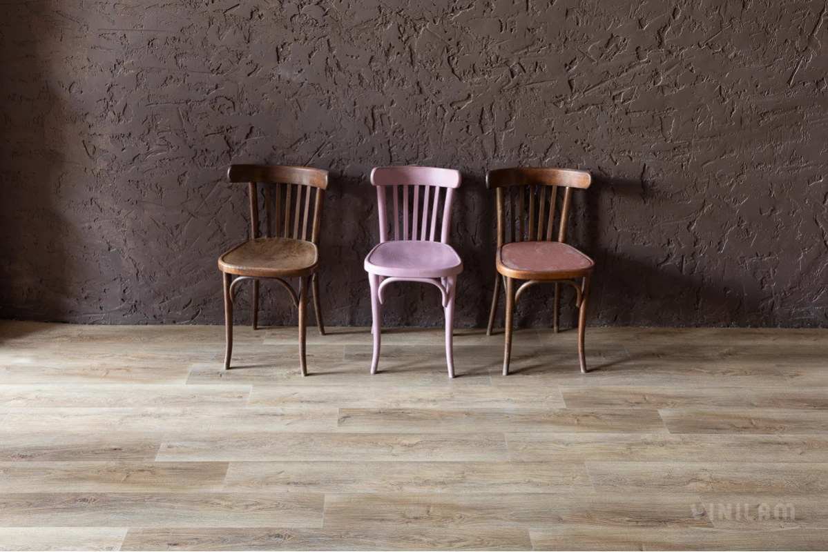 Виниловые полы Виниловый ламинат Vinilam Дуб Амберг (Rich) 15783 Glue