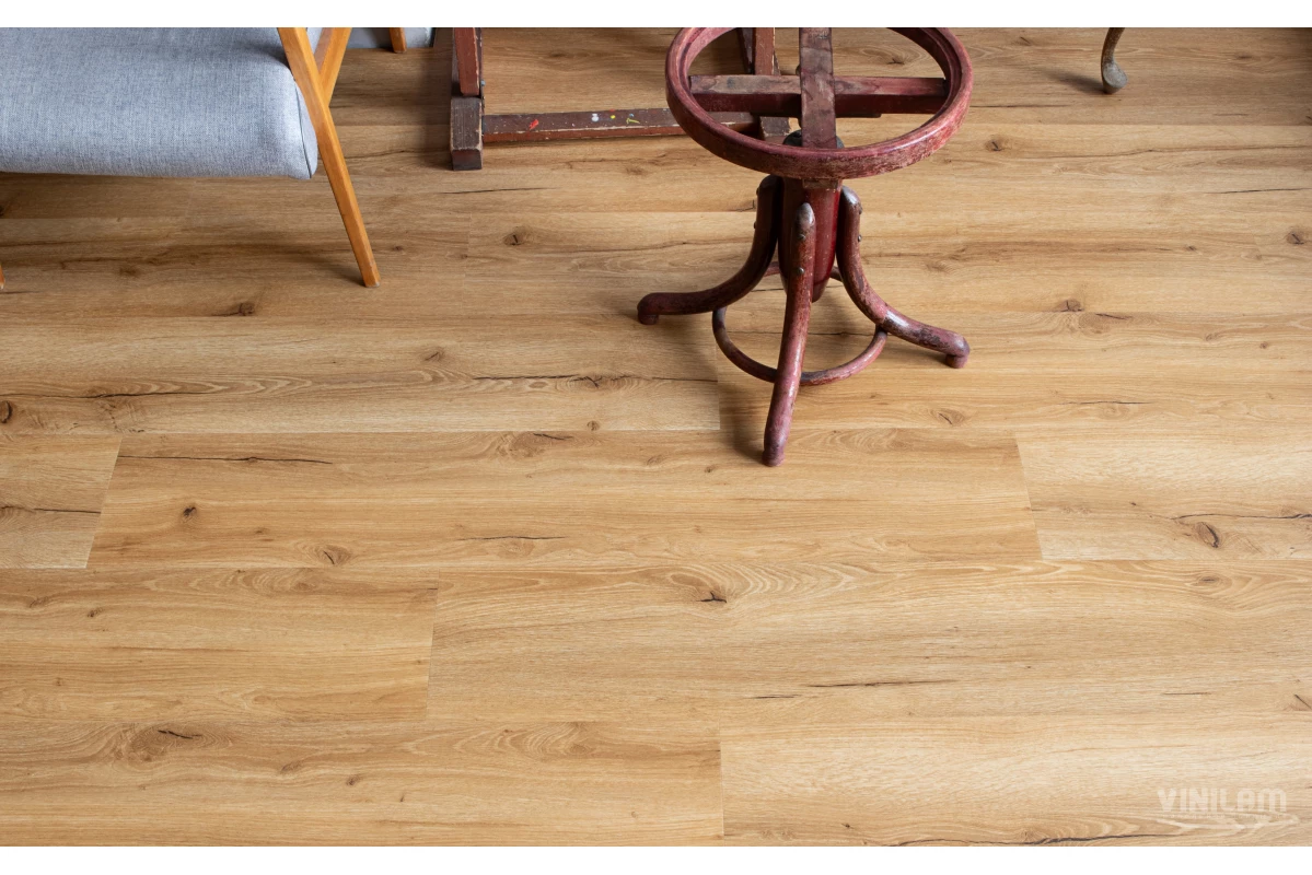 Виниловые полы Виниловый ламинат Vinilam Cork Premium 33100 Дуб Мадрид