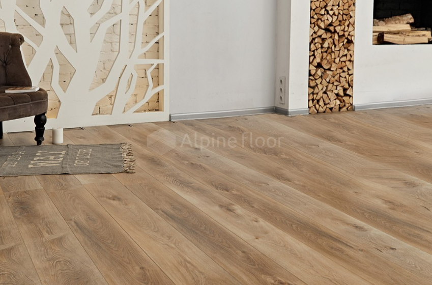 SPC Ламинат Каменно-полимерная плитка Alpine Floor  Дуб Природный Изысканный WPC ECO 7-6