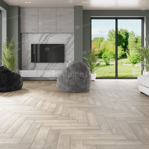 SPC Ламинат SPC-плитка Alpine Floor PARQUET LIGHT ДУБ НАТУРАЛЬНЫЙ ОТБЕЛЕННЫЙ ЕСО 13-5