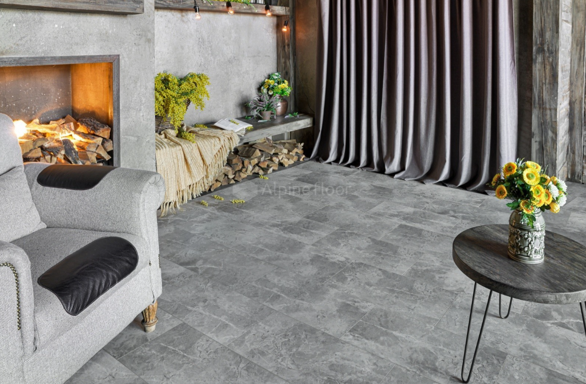 SPC Ламинат SPC-плитка Alpine Floor STONE MINERAL CORE Ваймеа (без подложки) ECO 4-15