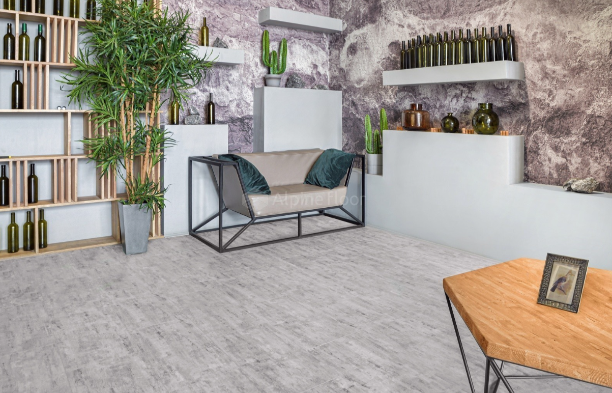 SPC Ламинат Каменно-полимерная плитка (SPC) Alpine Floor Сумидеро ECO 4-18 с интегрированной подложкой