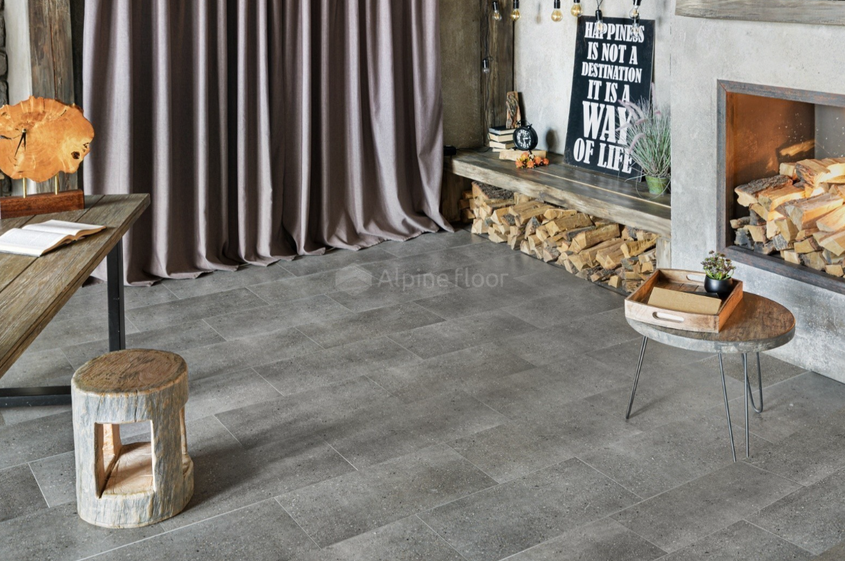 SPC Ламинат Каменно-полимерная плитка (SPC) Alpine Floor Майдес ECO 4-23 с интегрированной подложкой