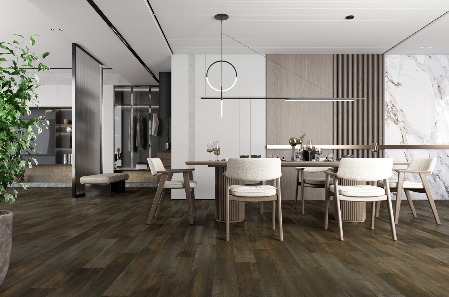 SPC Ламинат Кварцевый Ламинат Fargo Classic Орех Маньчжурский 2022-2 градиент