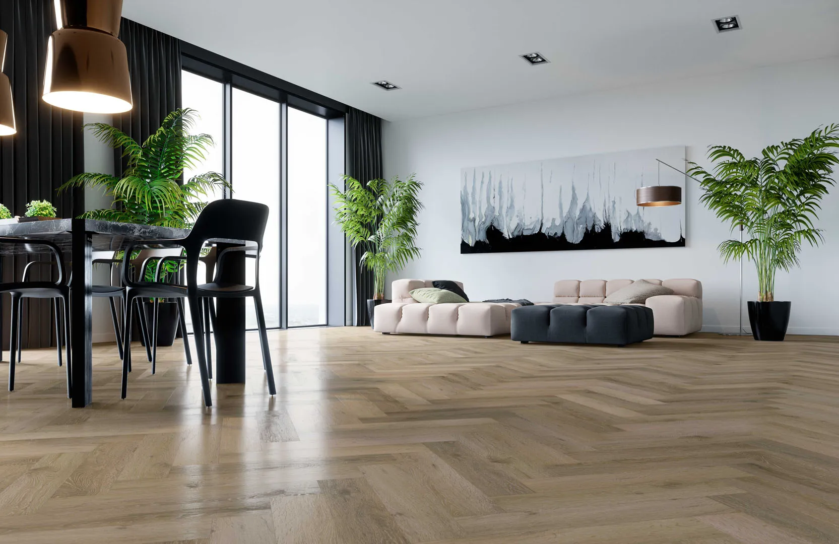 SPC Ламинат Кварцевый Ламинат Fargo Parquet Дуб Парижский Дождь 33-61W935 Градиент