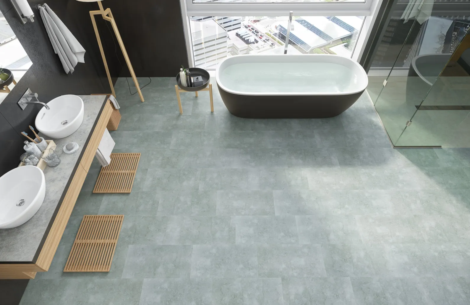 SPC Ламинат Кварцевый SPC Ламинат Fargo Stone Королевский Оникс YC48008-10