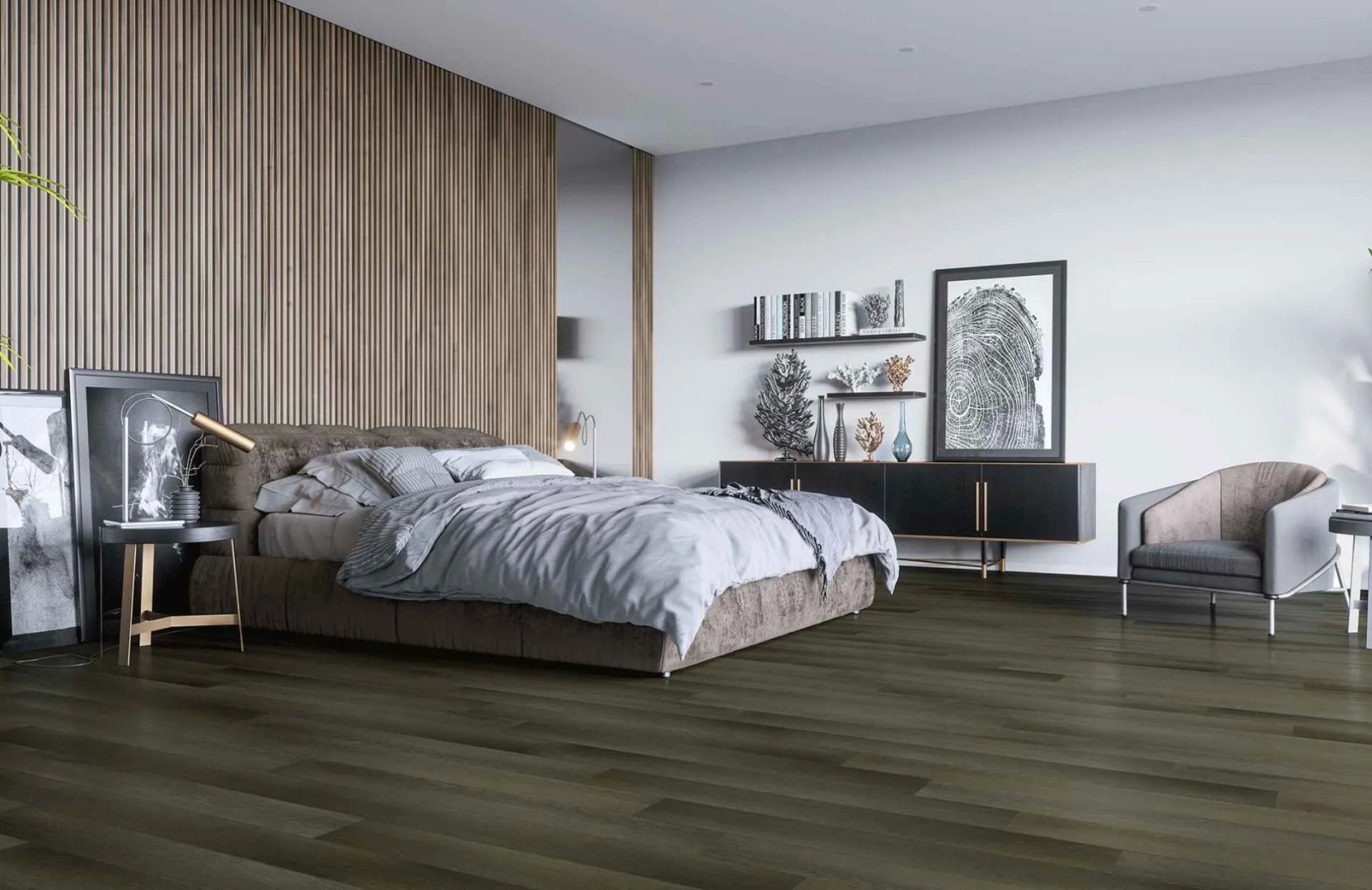 SPC Ламинат Кварцевый Ламинат Home Expert Natural 2187-03 Дуб Ночной Лес Градиент