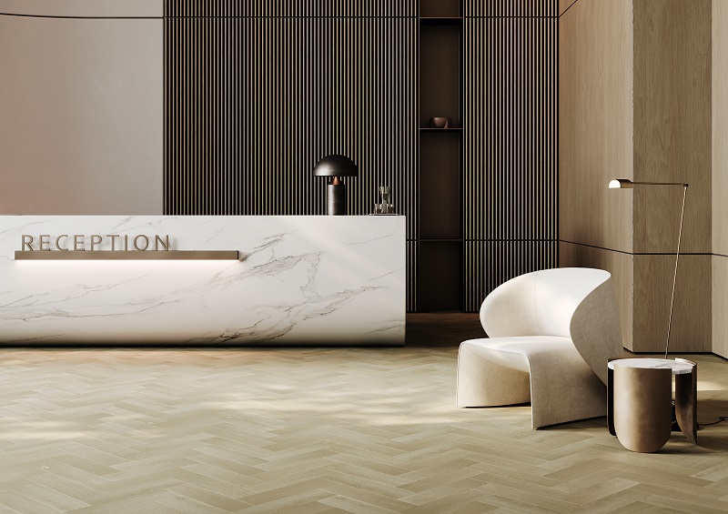 SPC Ламинат Кварцевый Ламинат Fargo Herringbone Дуб Атлантик 44-653-41