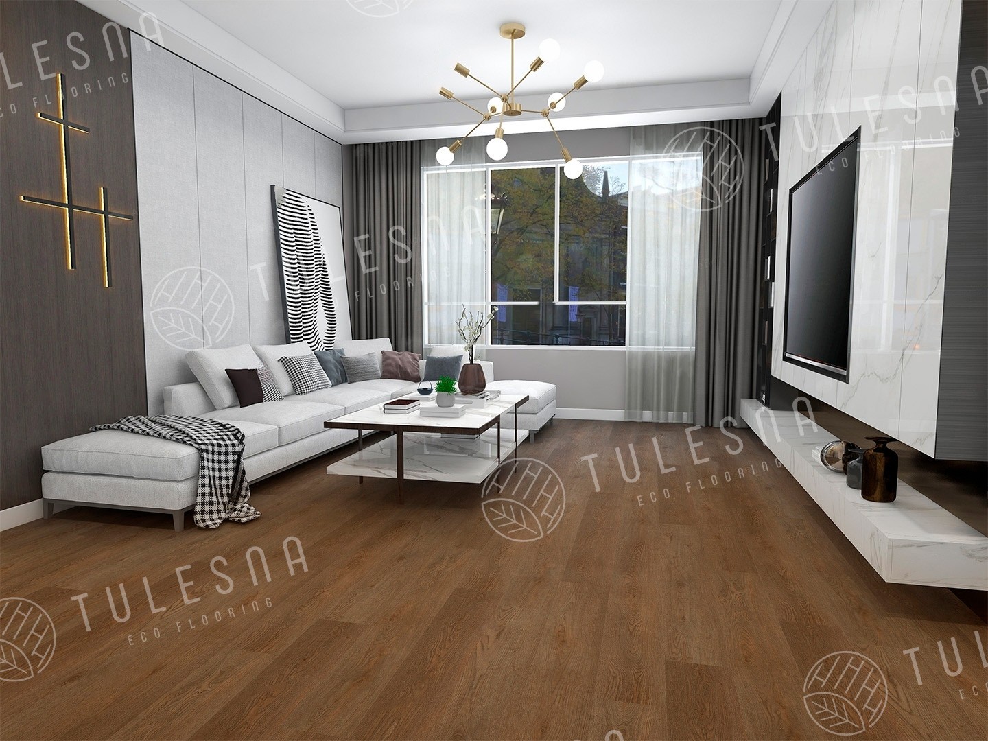 SPC Ламинат Каменно-полимерная плитка (SPC) Tulesna Ottimo BELLO 1004-11