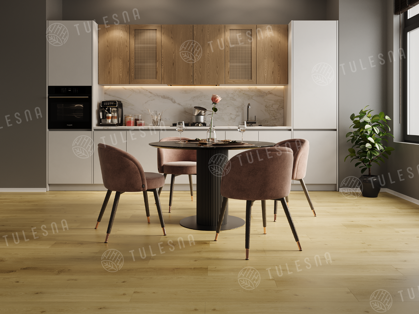 SPC Ламинат Каменно-полимерная плитка (SPC) Tulesna Verano Wieland 1002-15