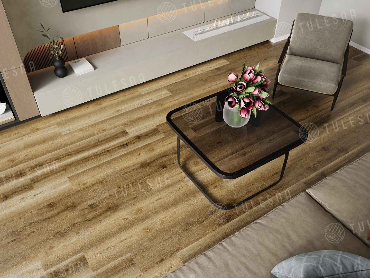 SPC Ламинат Каменно-полимерная плитка (SPC) Tulesna Verano Olwen 1002-21