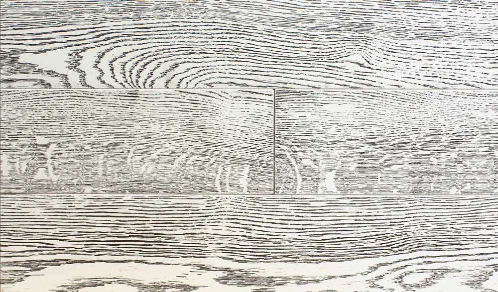 Паркетная доска Массивная доска Vecchio Модерн Дуб Белая Эмаль Чёрная Патина