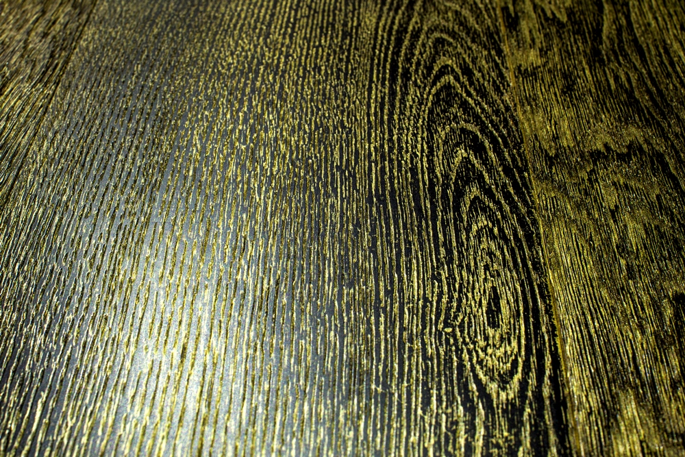 Паркетная доска Массивная доска Vecchio Модерн Дуб Черный Золото