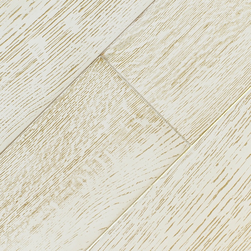 Паркетная доска Массивная доска Vecchio Модерн Дуб Золото Белая Эмаль с Патиной