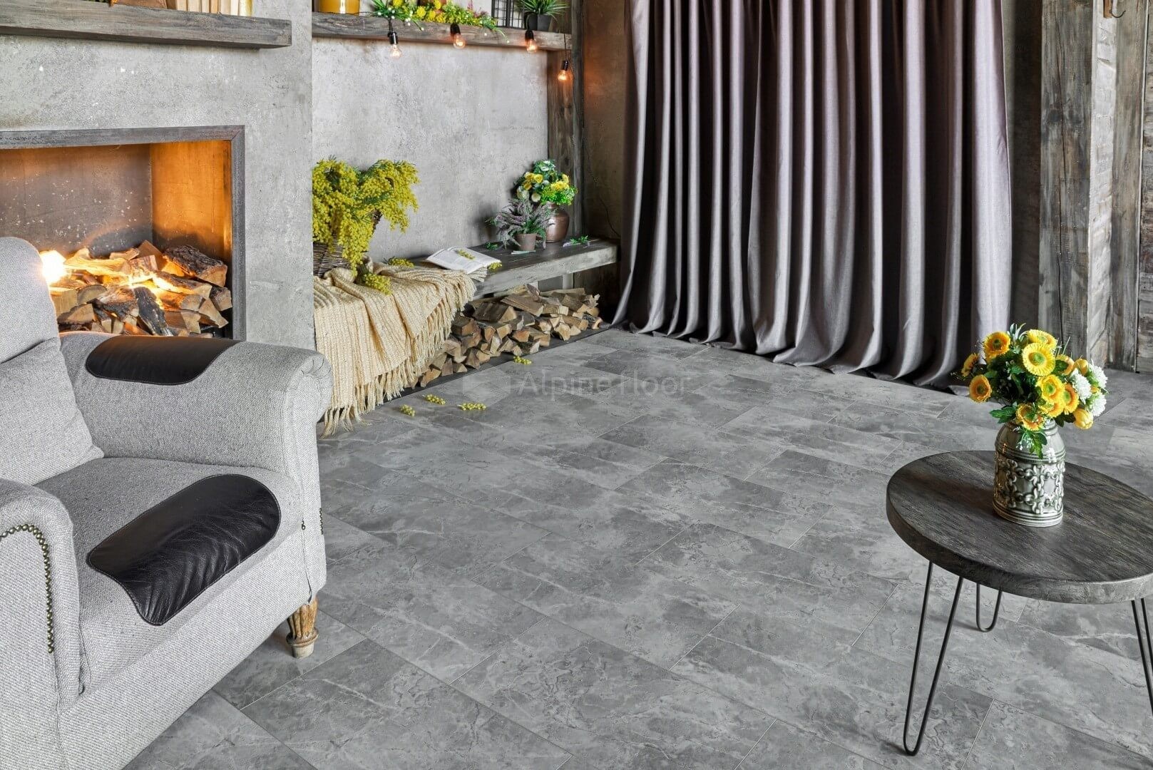 Кварцвиниловая плитка Кварцвиниловая плитка Alpine Floor Light Stone Ваймеа ECO-15-3