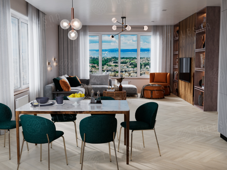 Виниловые полы Кварцвиниловая плитка Tulesna Art Parquet LVT Radiante 1005-401