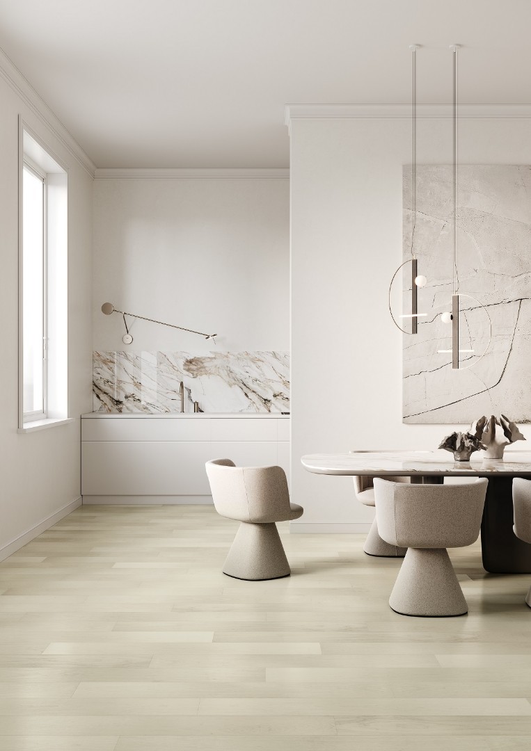 Кварцевый паркет Кварцевый Паркет Quartz Parquet Классик Клен Американский Белый 400−56 7/1,2 мм