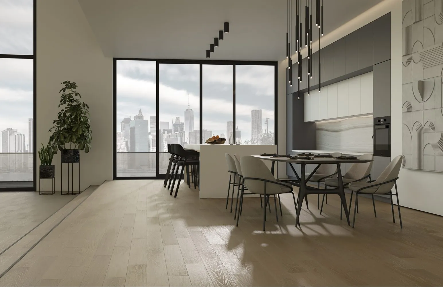 Кварцевый паркет Кварцевый Паркет Quartz Parquet Классик Дуб Австрийский 418 7/1,2 мм