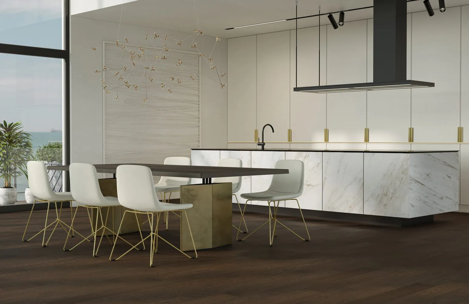 Кварцевый паркет Кварцевый Паркет Quartz Parquet Классик Дуб Рустикальный 410 7/1,2 мм