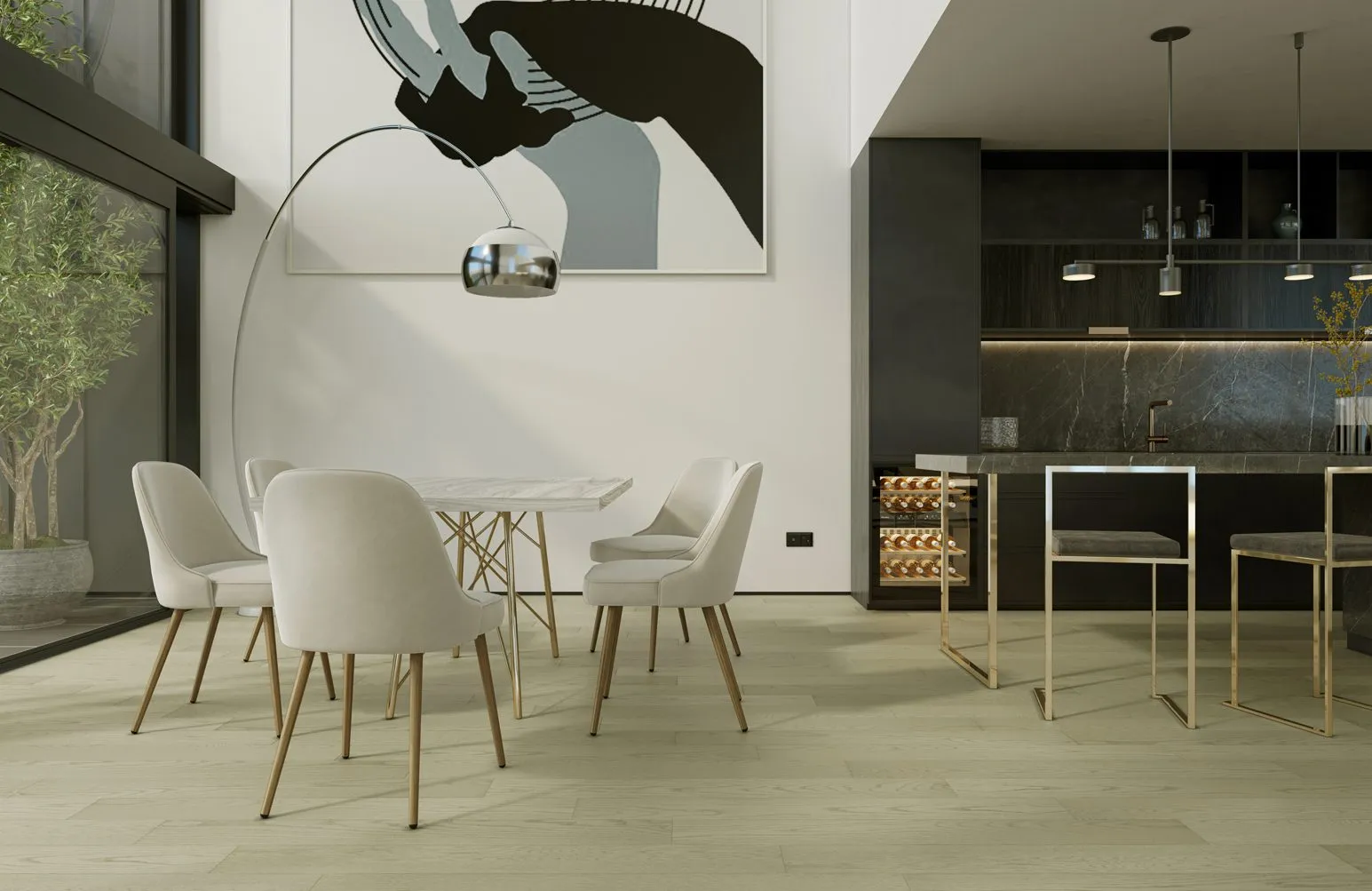 Кварцевый паркет Кварцевый Паркет Quartz Parquet Классик Дуб Шампань 414 7/1,2 мм