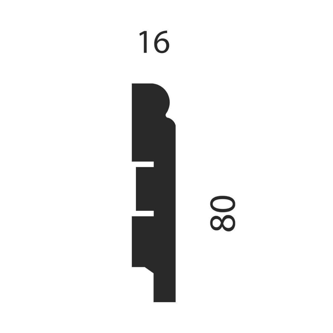 Отделка стен и потолка Плинтус Cosca Decor AP09 80x16x2400 мм