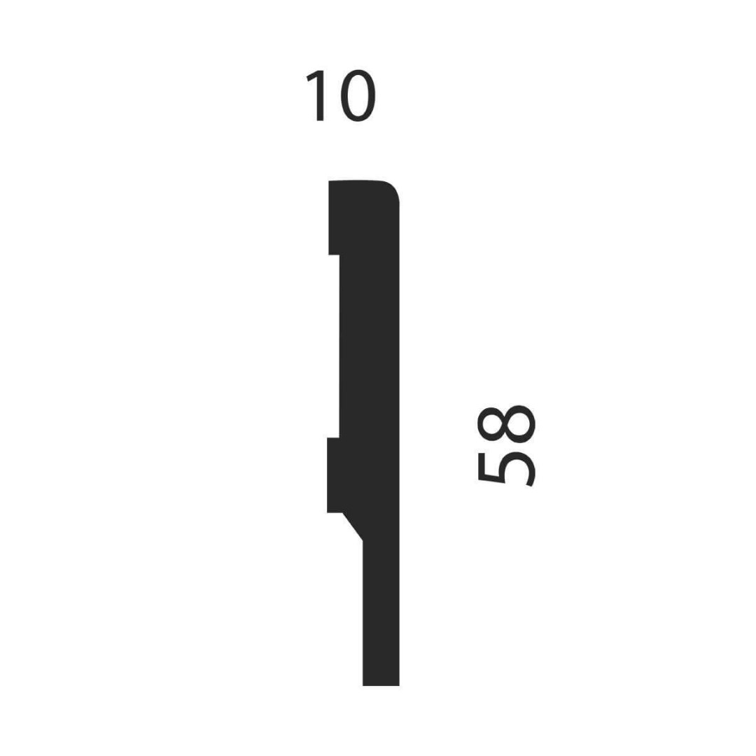 Отделка стен и потолка Плинтус Cosca Decor AP71 58x10x2400 мм