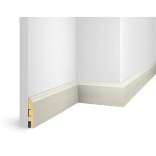 Плинтус Cosca Decor NanoFlex ЕP07 Груша Белая 80x16x2400 мм