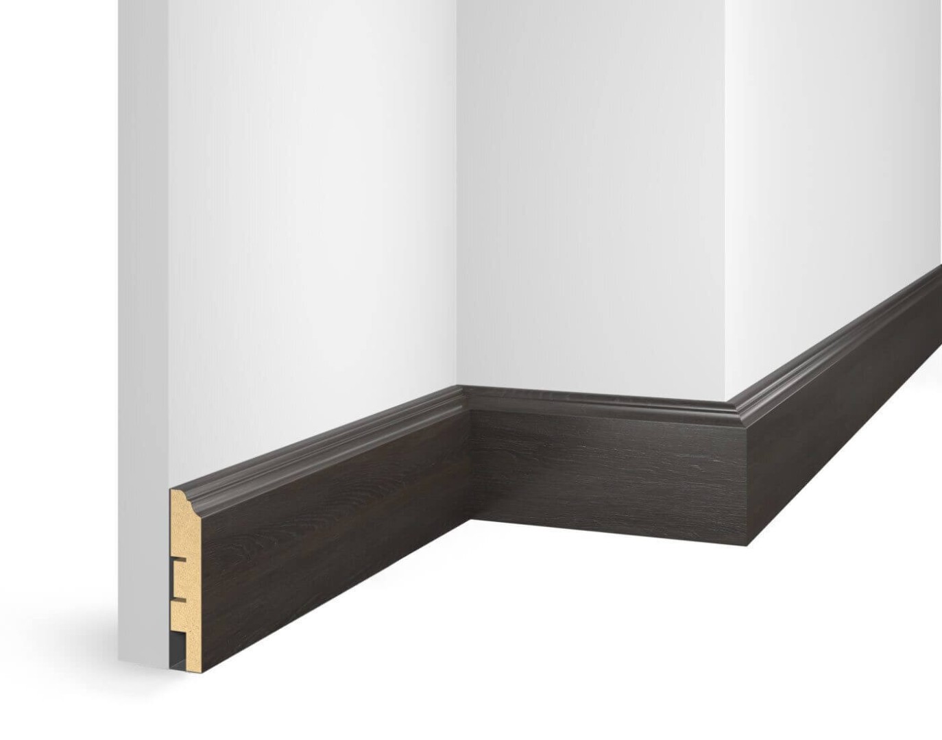 Отделка стен и потолка Плинтус Cosca Decor NanoFlex ЕP07 Дуб Бархатный 80x16x2400 мм