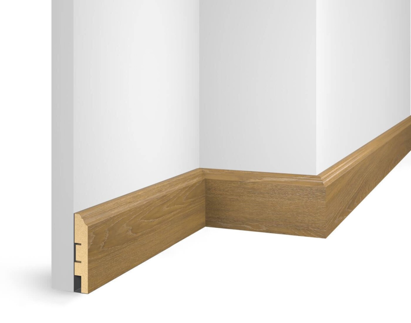 Отделка стен и потолка Плинтус Cosca Decor NanoFlex ЕP07 Дуб Венский 80x16x2400 мм