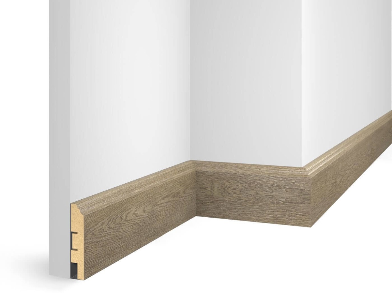 Отделка стен и потолка Плинтус Cosca Decor NanoFlex ЕP07 Дуб Корсика 80x16x2400 мм