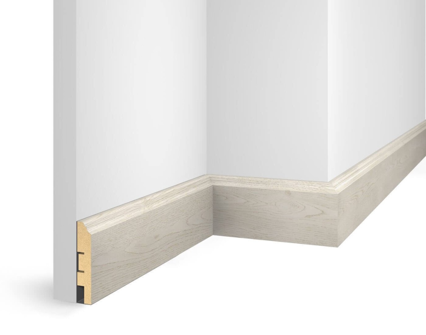 Отделка стен и потолка Плинтус Cosca Decor NanoFlex ЕP07 Дуб Перламутровый 80x16x2400 мм