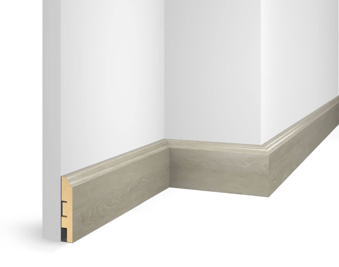 Отделка стен и потолка Плинтус Cosca Decor NanoFlex ЕP07 Дуб Светлый 80x16x2400 мм