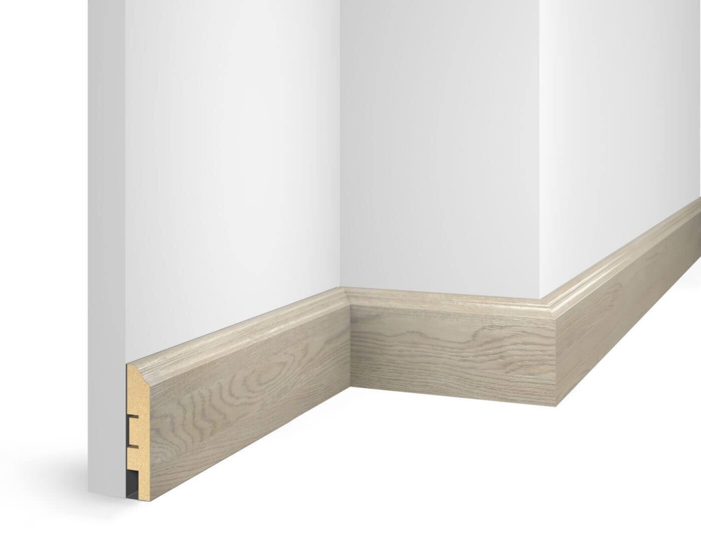 Отделка стен и потолка Плинтус Cosca Decor NanoFlex ЕP07 Дуб Сноу 80x16x2400 мм