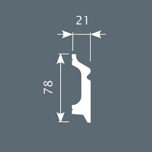 Плинтус Cosca Decor PX001 78х21х2000 мм