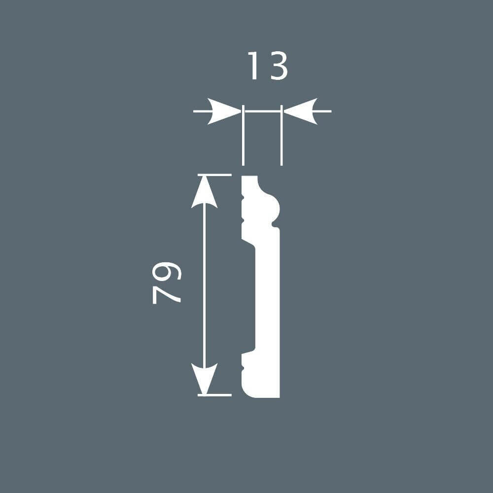 Отделка стен и потолка Плинтус Cosca Decor PX002 79х13х2000 мм