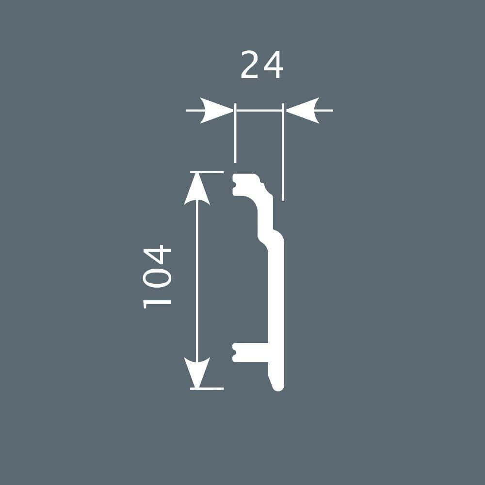 Отделка стен и потолка Плинтус Cosca Decor PX003 102х24х2000 мм