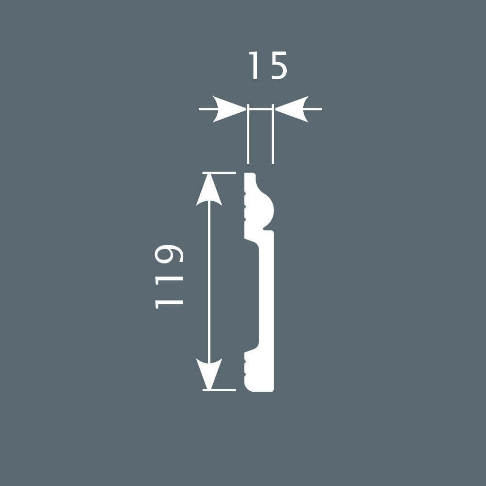 Отделка стен и потолка Плинтус Cosca Decor PX004 119х15х2000 мм