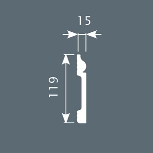 Плинтус Cosca Decor PX004 119х15х2000 мм