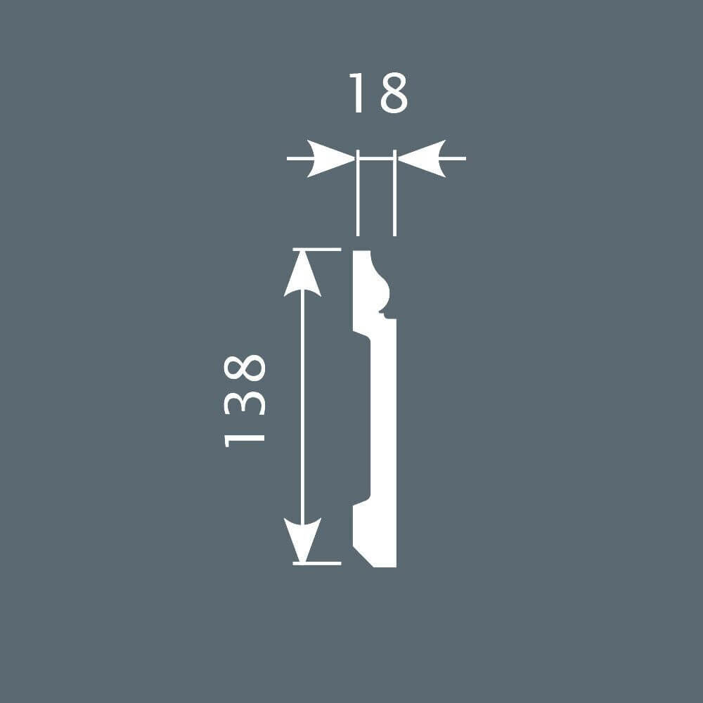 Отделка стен и потолка Плинтус Cosca Decor PX006 138х18х2000 мм