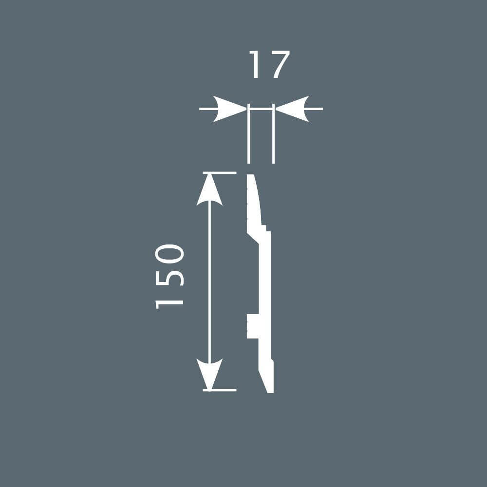 Отделка стен и потолка Плинтус Cosca Decor PX007 150х17х2000 мм
