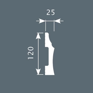 Плинтус Cosca Decor PX009 120х25х2000 мм