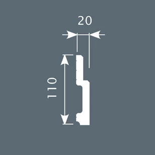 Плинтус Cosca Decor PX010 110х20х2000 мм