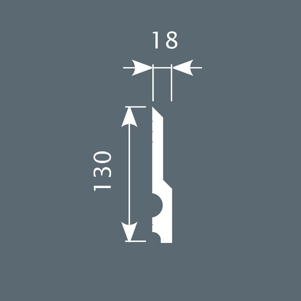 Отделка стен и потолка Плинтус Cosca Decor PX011 130х18х2000 мм