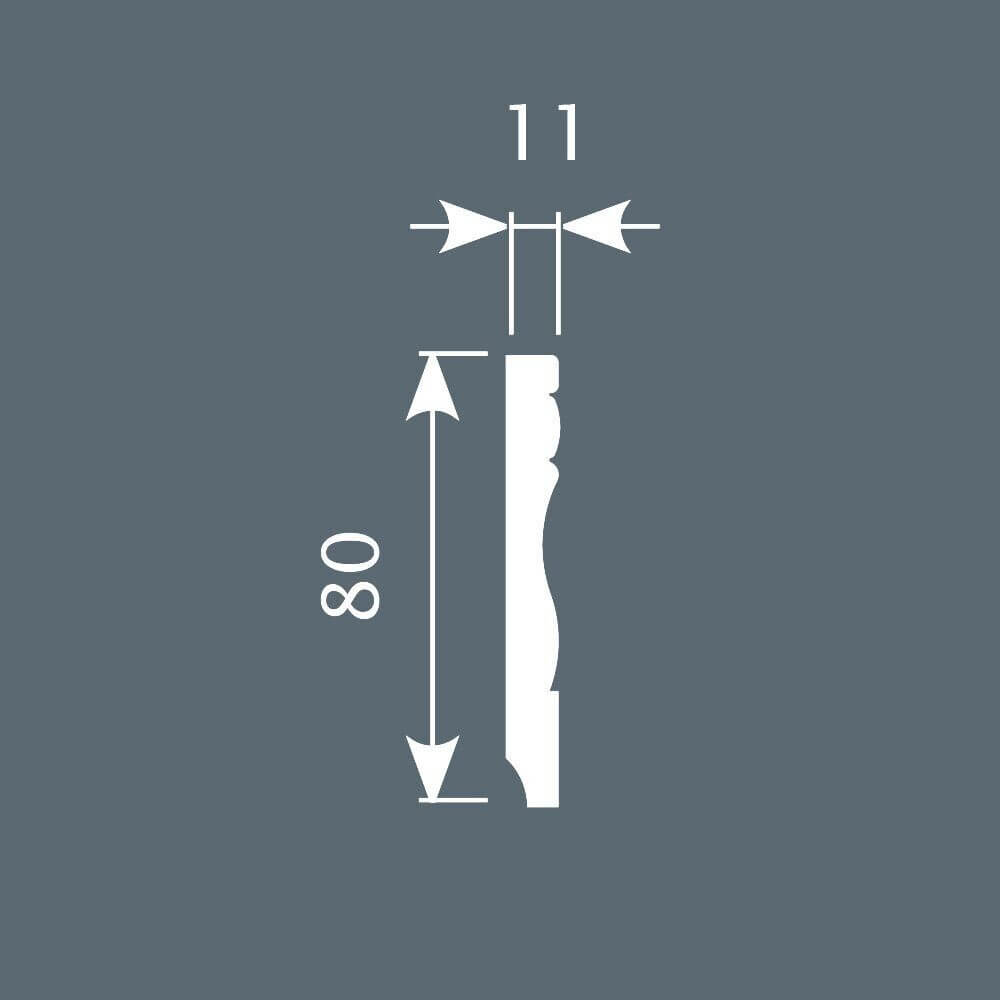 Отделка стен и потолка Плинтус Cosca Decor PX015 80х11х2000 мм